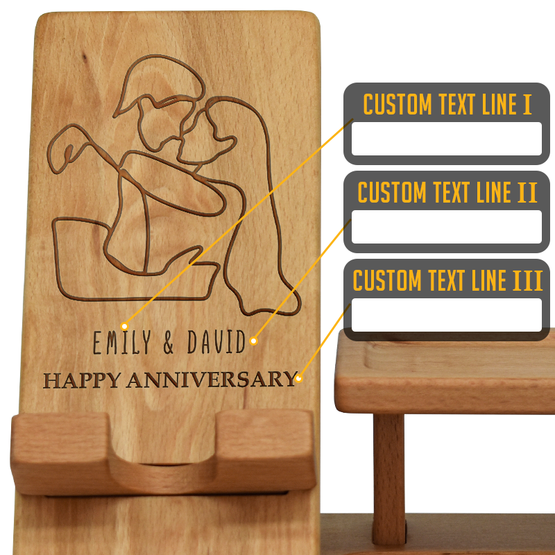 Wood Nightstand Organizer for Couple - Personalized Phone Docking Station for Wife, Girlfriend - Unique Gifts for Women Who Have Everything, Gifts for Women, Mother, Wife, Girlfriend