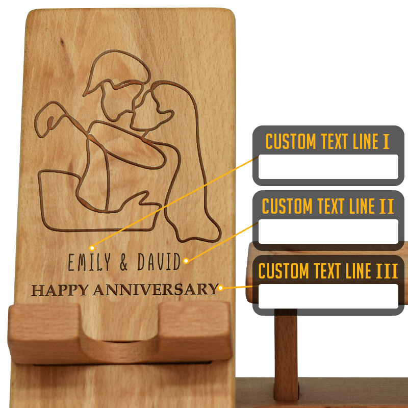 Wood Nightstand Organizer for Couple - Personalized Phone Docking Station for Wife, Girlfriend - Unique Gifts for Women Who Have Everything, Gifts for Women, Mother, Wife, Girlfriend